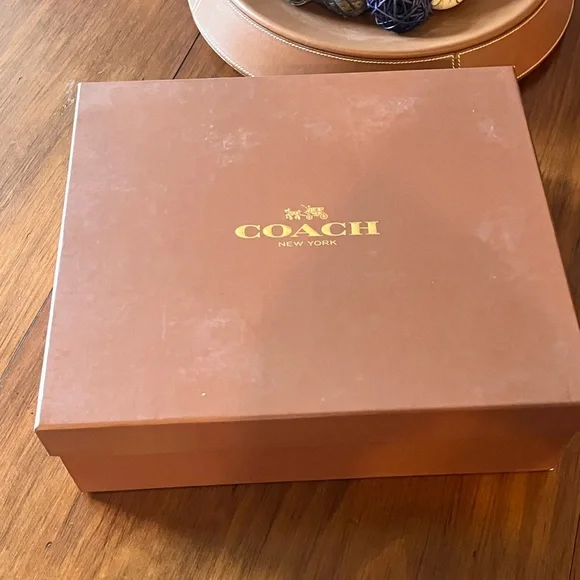 Coach New York Empty Heavy Duty shoe storage gift box brown