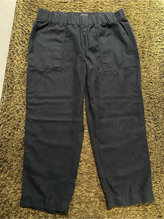 Women’s Banana Republic Black Elastic-Waist Casual Ankle Pants Large