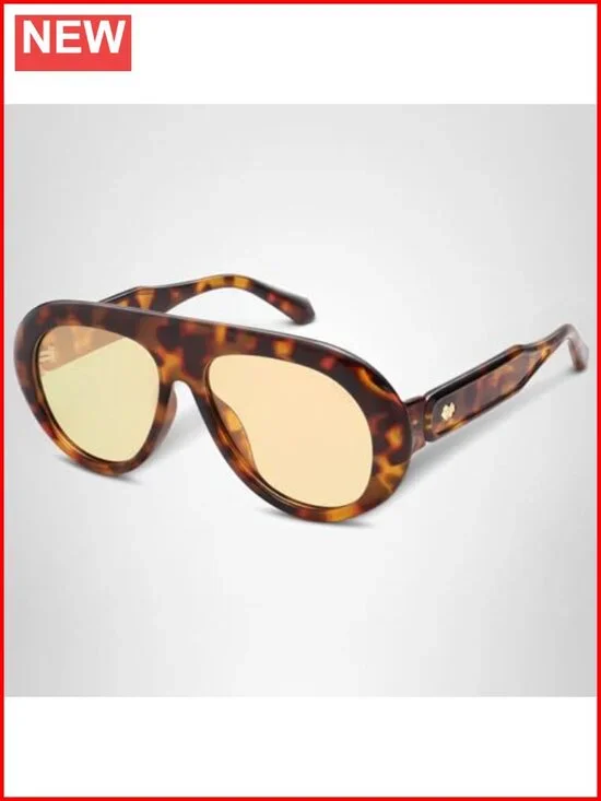 Oversized Polarized Aviator Sunglasses UV Protection Retro 70s Style