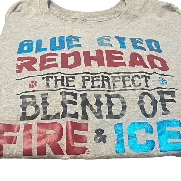 Blue eyed red head the perfect blend of fire and ice size adult small excellent
