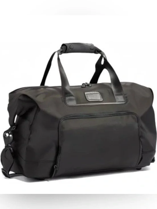 TUMI Alpha 3 Double Expansion Travel Satchel/Duffel Bag - Black