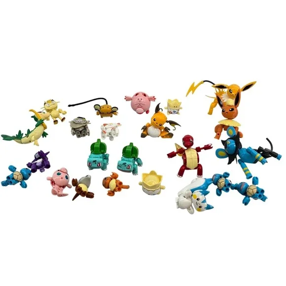 Mega Construx Pokemon Figure Lot Bulbasaur Eevee Jolteon Charmander Squirtle 20