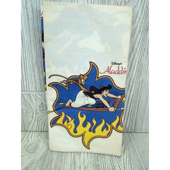 Vintage Aladdin Plastic Backed Table Cover Disney 54