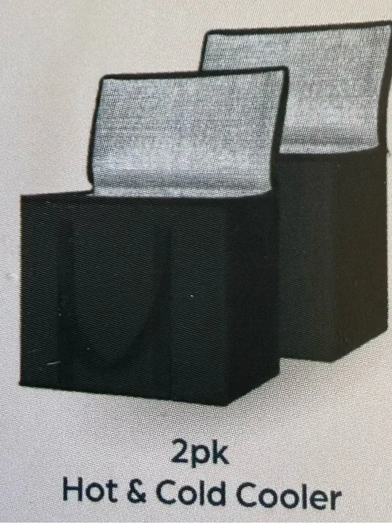 Housecalls Charcoal Grey Insulated Shopping Tote Bag 6 Gallon 16X12X7 Set Of 2