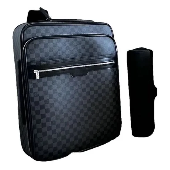 LOUIS VUITTON Pegase Legere 55 Business Graphite Carryon w/ Cover, Dust Bag & Bo