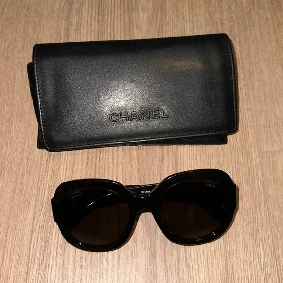 Chanel rounded square sunglasses with metal design
