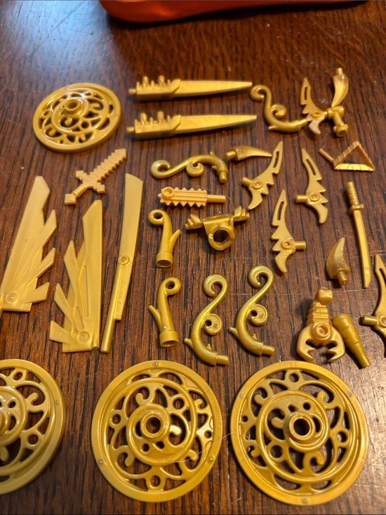 Gold Lego accessories lot