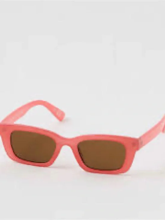 Aerie Rectangle Sunglasses in Coral Pink