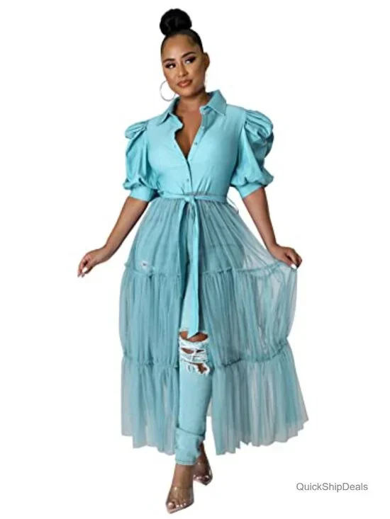 Short Sleeve Bodycon High Low Asymmetrical Ruffle Tunic Blouse Top Dress