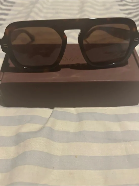 Women’s Rectangular Tortoiseshell Sunglasses - Brown Lenses