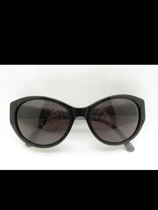 Michael Kors Black Oversized Round Cat-Eye Sunglasses