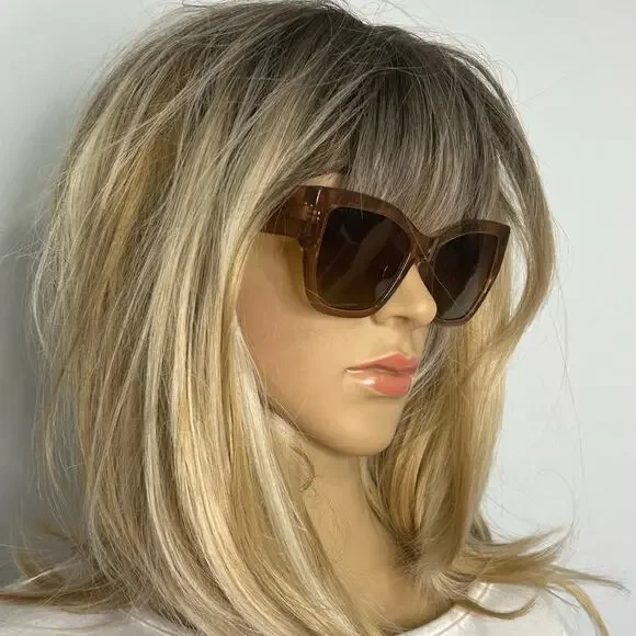 DIFF Eyewear Vivienne Sunglasses CFBGP Brown Gradient 56-18-140 w/ Case