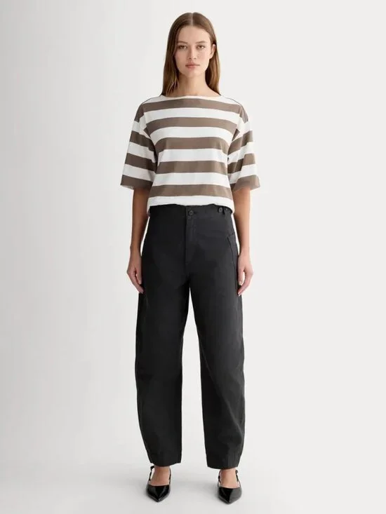 Everlane The Fatigue Barrel Pant in Black, Size 0