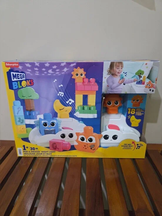 Fisher-Price Mega Bloks Rise & Snooze Night Light Playset NEW