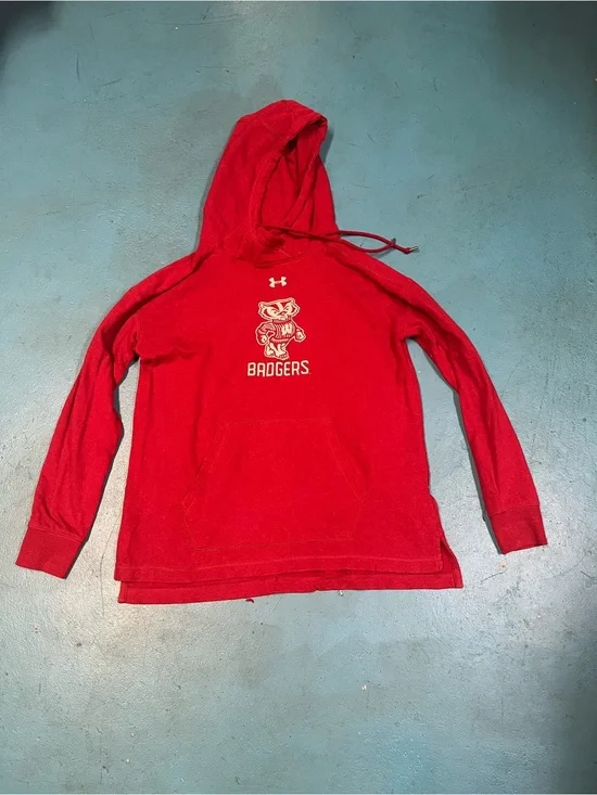 Under Armour Red Badgers Pullover Hoodie