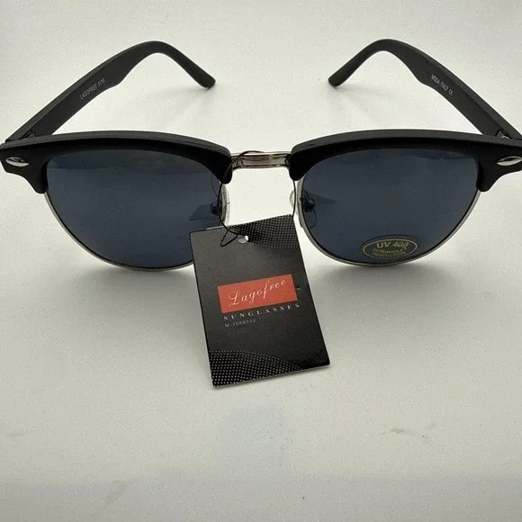 LAGOFREE Moda Italy 5116 Sunglasses -UV400 protection- Polarized Lens Black NWT