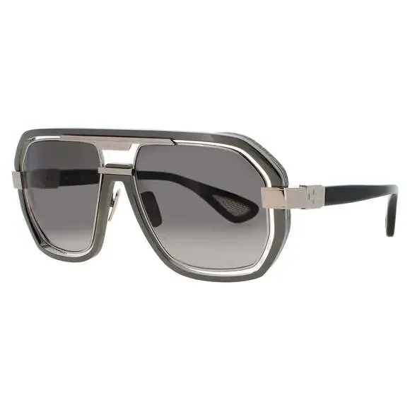 NWT Bugatti 08-GM/WG Gunmetal White 58mm Sunglasses