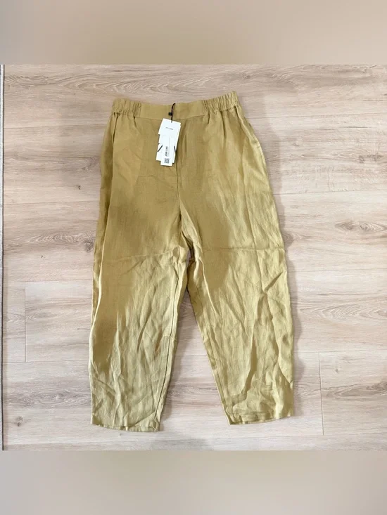 NEW Zara Elastic-Waist Linen Pants