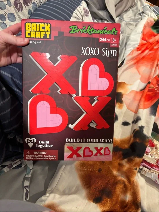 Brick Craft 'XOXO Sign' Building Set - Red & Pink