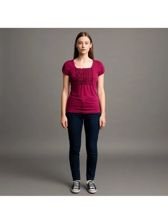 Maurices Blouse Medium Maroon