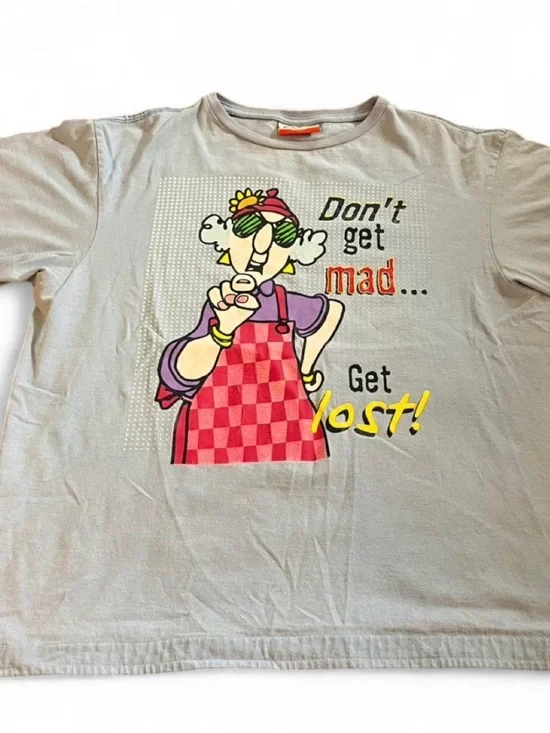 Vintage 90s Maxine Hallmark “Don't Get Mad Get Lost” Funny Shirt Size M