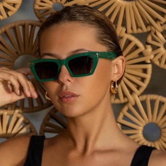 Emerald Green Women's Sunglasses - never been worn !