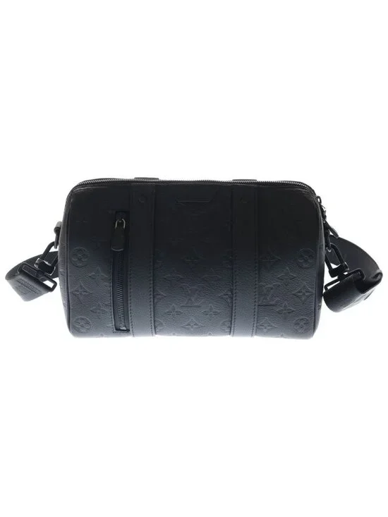 Louis Vuitton City Keepall Monogram Shadow Leather Shoulder Bag Noir Black