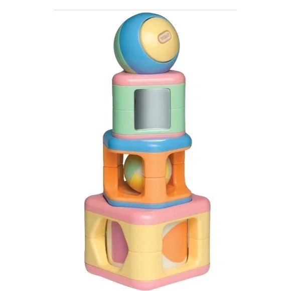 TOLO PASTEL STACKABLE BABY‎ BLOCKS SET TOYS TODDLERS BALL MOTOR SKILLS NEW