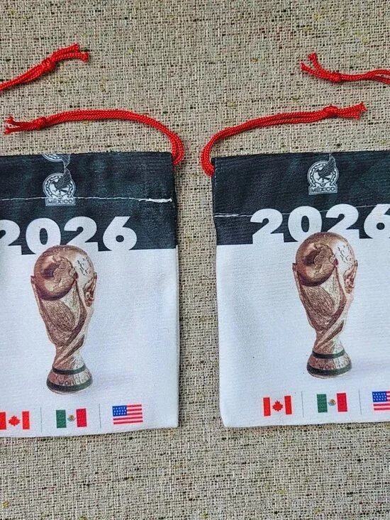 2026 Fifa World Cup Licensed Candy Bags Drawstring Gift Bag 5.5Xin Lot of 2