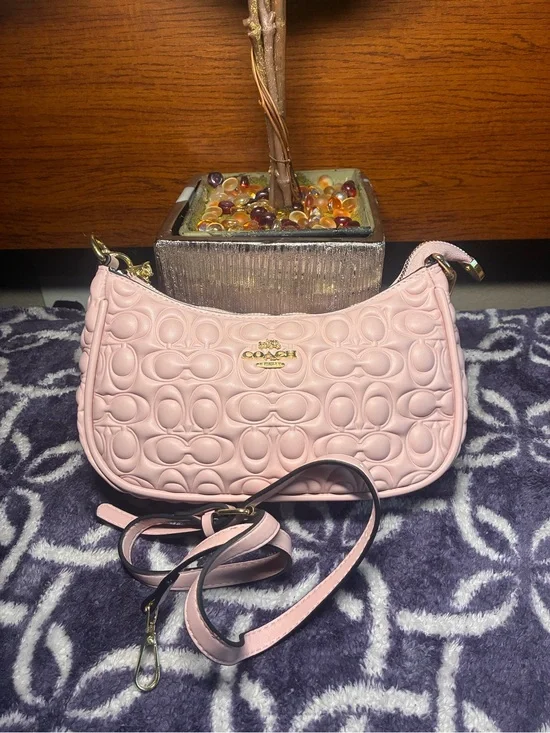 Coach Blush Embossed Leather Crossbody Bag