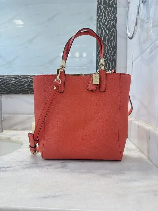 EUC Coach Madison Saffiano Leather Mini Tote Bag