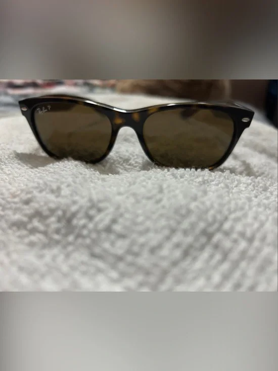 Ray-Ban Tortoiseshell Frame Sunglasses with Brown Accents