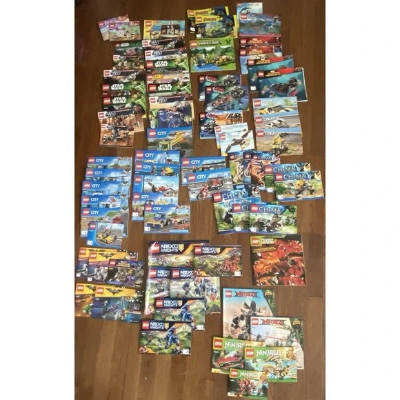 Lot of (75) Lego building manuals ONLY, NO BRICKS China Ninjago‎ Nexo Star Wars