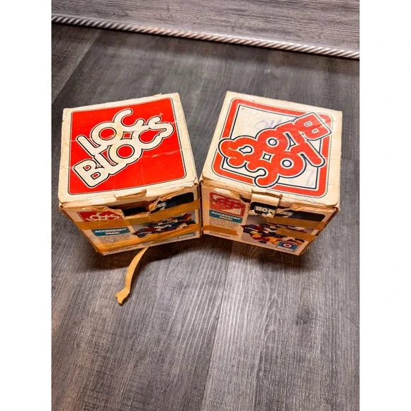 Vintage‎ Entex Loc Blocs Accessory Pack Building Bricks Lot of 2 Boxes Retro Toy