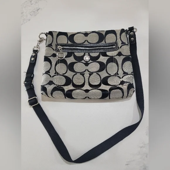 Coach Black and Cream Designer Crossbody Bag