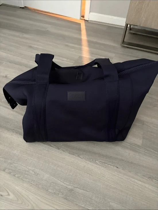 Dagne Dover Navy Travel Duffel Bag - Slim Carry Tote