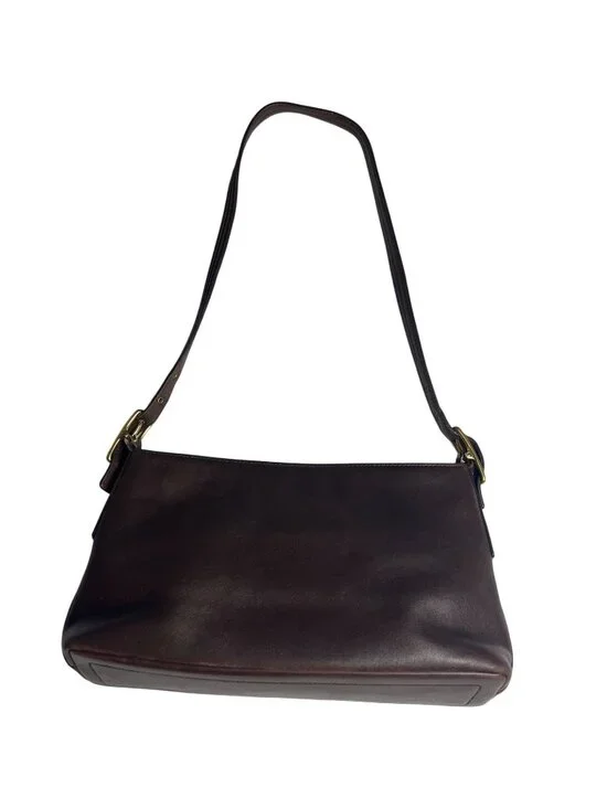 Coach VTG Legacy Shoulder Bag Brown Leather C23-9861 Adj. Strap Top-Zip Close
