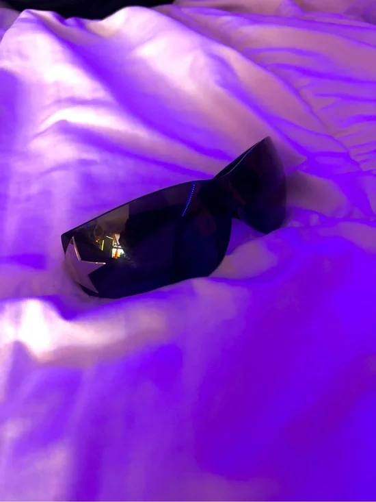 Black y2k sunglasses with silver stars