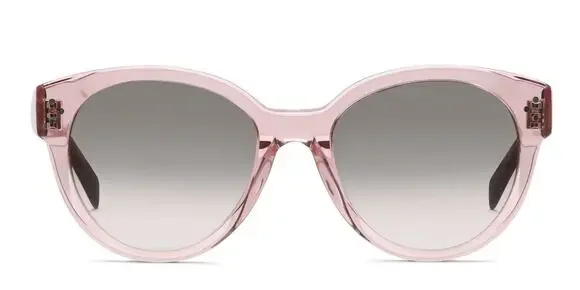 Celine CL40169I Audrey Pink Transparent Frame Gradient Round Sunglasses
