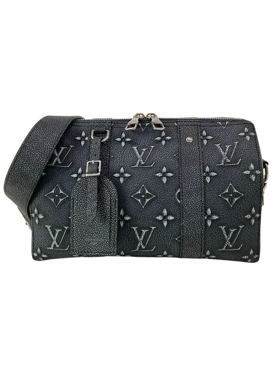 Louis Vuitton Shoulder Bag Collection City Keepall LV Faded Charcoal Leather