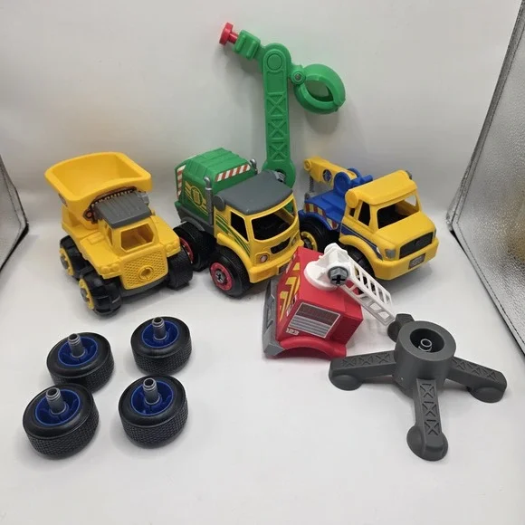 Junior Builder Construction‎ Trucks Mixed Lot Replacement Parts Vehicles Wheels