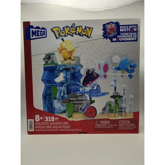 MEGA Pokémon Aquatic Adventure 319-Piece Building Set HXF79 Build w/ Motion 8+