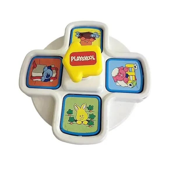 Vintage 1990 Playskool Peek ’n Pop Flip Push Toy for Baby Kids Toddlers #5127‎