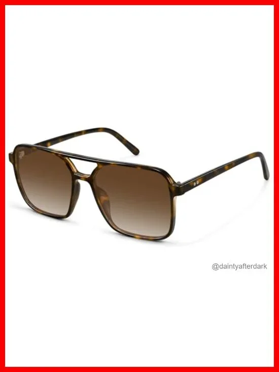 Square Aviator Sunglasses Women Men Retro Trendy UV Protection Shades