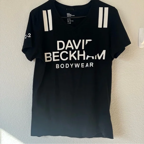 David Beckham Bodywear Black T-Shirt by‎ H&M Medium