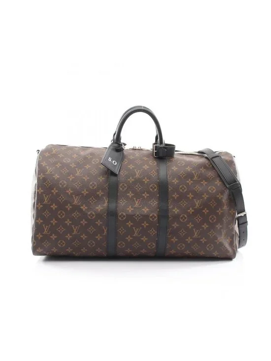 Louis Vuitton Boston Bag Keepall Bandouliere 55 2-Way Canvas Leather