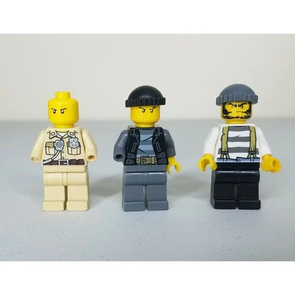 LEGO City Forest Police Cop Ranger & Robbers Minifigure Lot