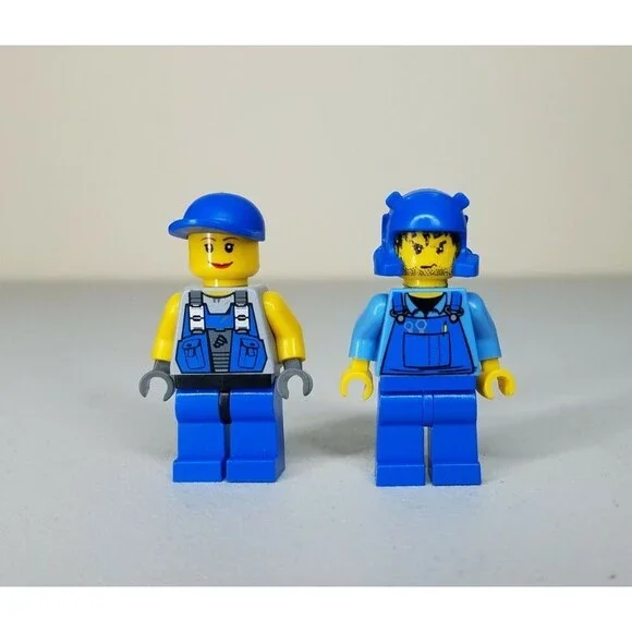 LEGO Power Miner Lot of 2 Engineer Minifigures 2009