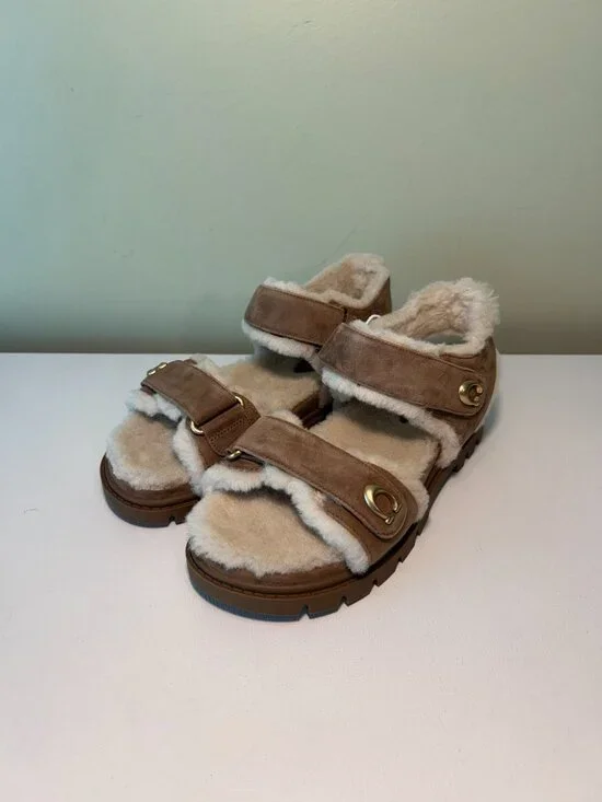 Coach Women's Brynn Shearling Sandal