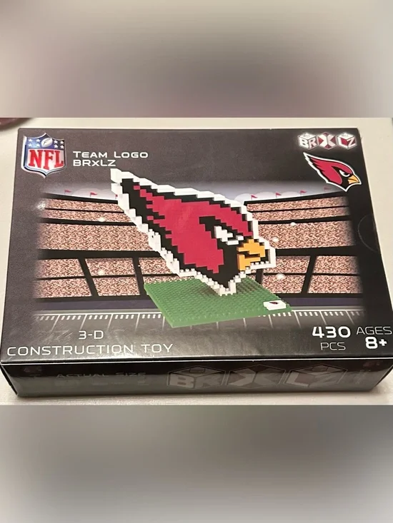 Arizona Cardinals Big Red 3-D Construction block toy. New, in original box.